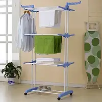 Сушилка складная для белья GARMENT RACK Сушилка для вещей вертикальная на колесиках