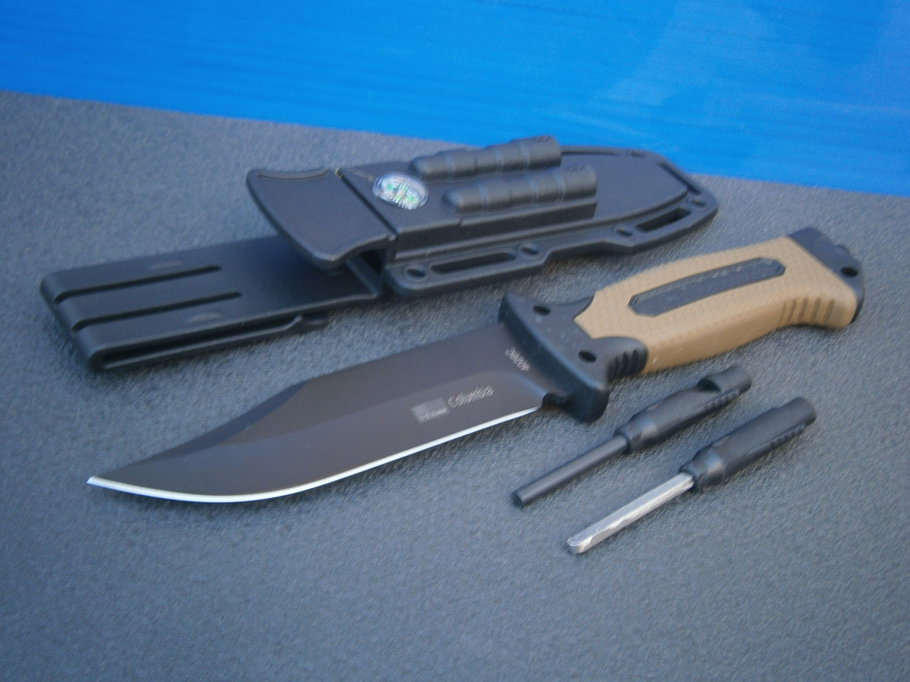 Ніж туристичний Wolf 4028С  27 см  кресало точилка свисток  компас, фото 1