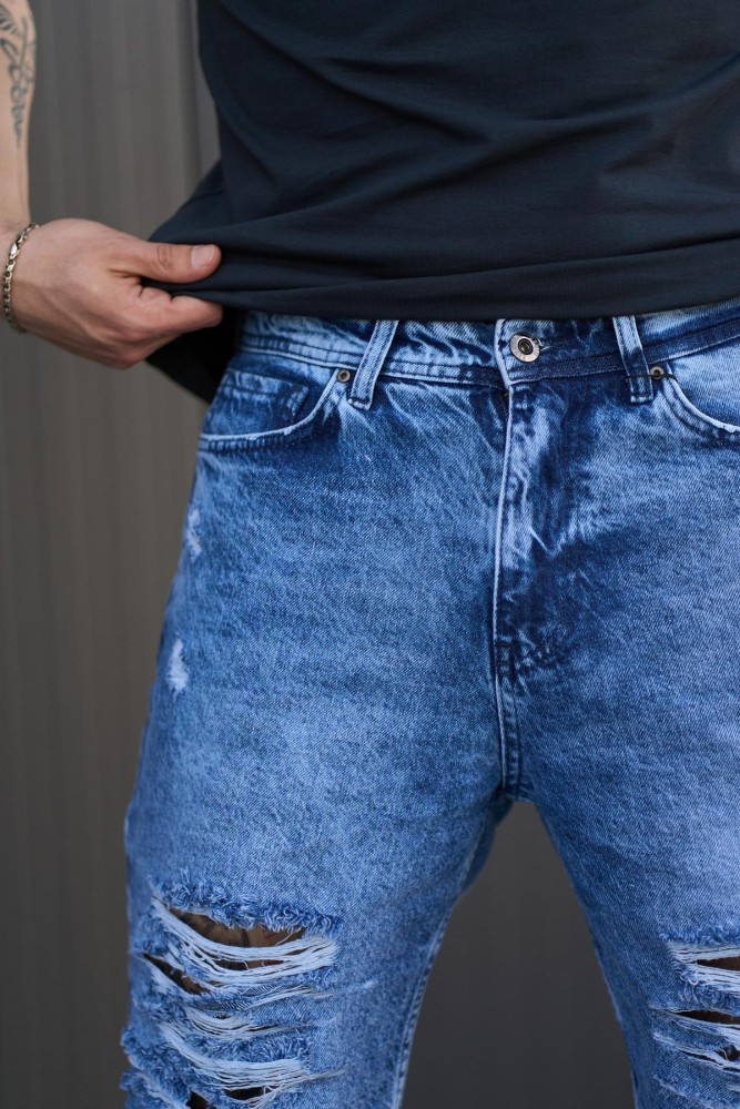 Шорти джинсові темно-сині высокое качество - фото 6 - id-p1968617197