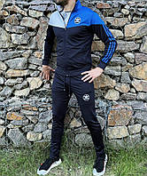 Спортивный костюм Adidas Performance черно-синий высокое качество