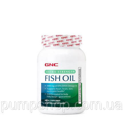 Жирні кислоти омега-3 GNC Extra Strength Omega-3 Fish Oil 1000 мг 60 капс., фото 1