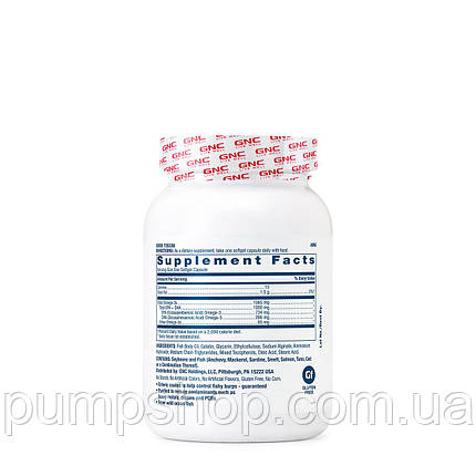 Жирні кислоти омега-3 GNC Extra Strength Omega-3 Fish Oil 1000 мг 60 капс., фото 3