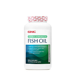 Жирні кислоти омега-3 GNC Extra Strength Omega-3 Fish Oil 1000 мг 120 капс. (уцінка термін по 12.23)