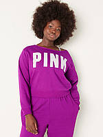 Свитшот Victoria's Secret PINK FLEECE CROPPED SWEATSHIRT XS фуксия