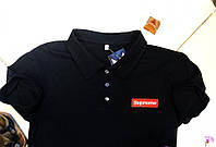 Поло Supreme black высокое качество