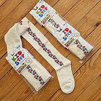 Колготи для дівчинки «Вузерунок», зріст 104-110, колір молочний