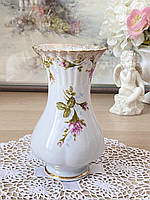 Винтажная фарфоровая ваза с классической розой, ваза, фарфор с розами, Chodziez, Польша