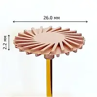 Полир для циркония и керамики с алмазной крошкой  мелкий (красный) 26,0/2,2 мм  DuCoBur  D26F