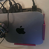 Вертикальний настінний тримач для Mac Mini Підставка / опора для міні ПК пластикова, фото 2
