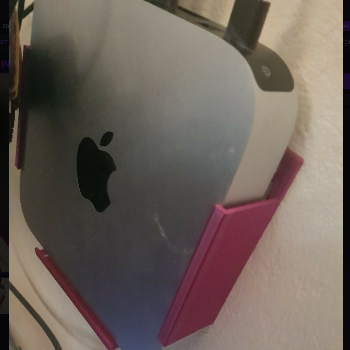 Вертикальний настінний тримач для Mac Mini Підставка / опора для міні ПК пластикова
