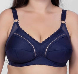 Бюстгальтер великого розміру без кісточок, синій