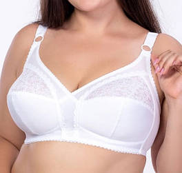 Бюстгальтер для великих грудей, без кісточок, білий