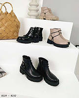Кожаные ботинки женские зимние осенние 8229ТОПС