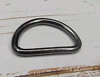 Полукольцо черный никель 25х15х3мм для сумок ошейников рюкзаков ручкодержатель ремней пряжка опт
