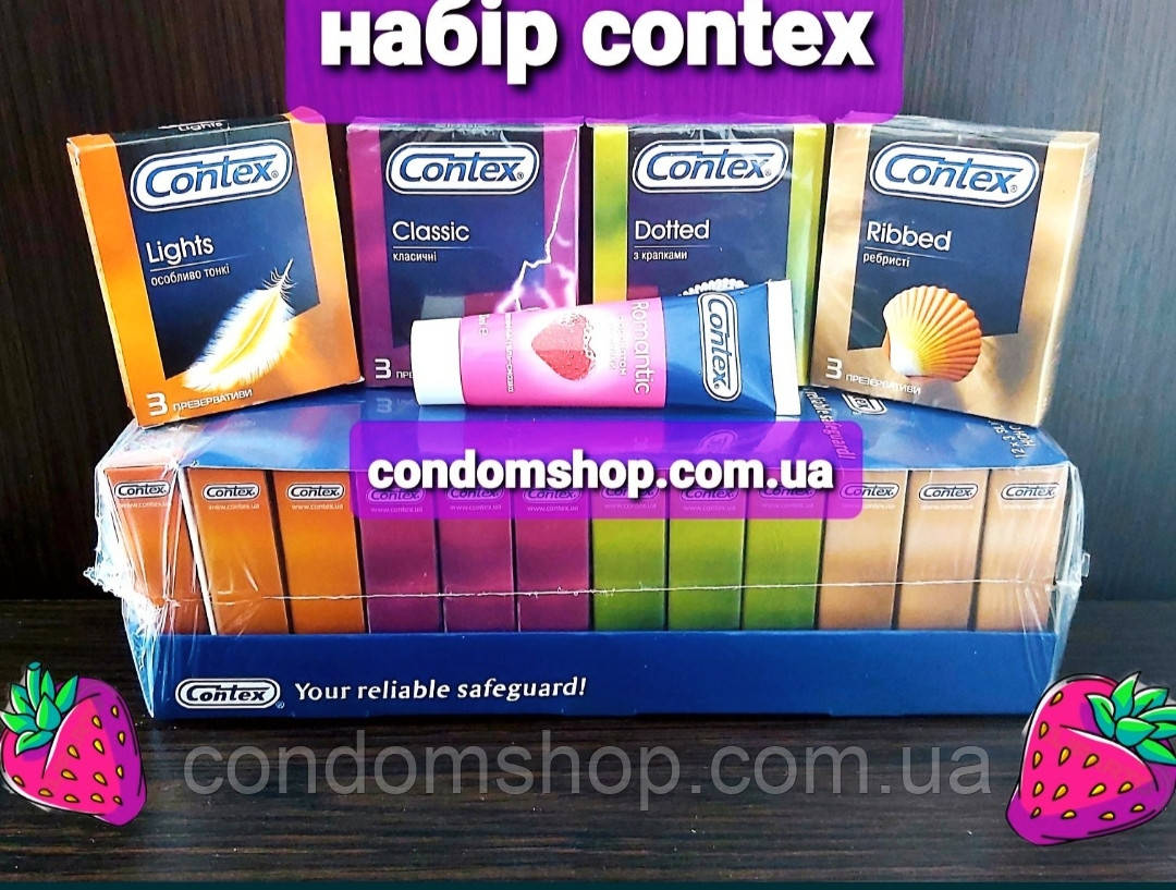 Contex Контекс Набір Презервативи Contex 36 шт + гель-мастило WAVE 30 ml.