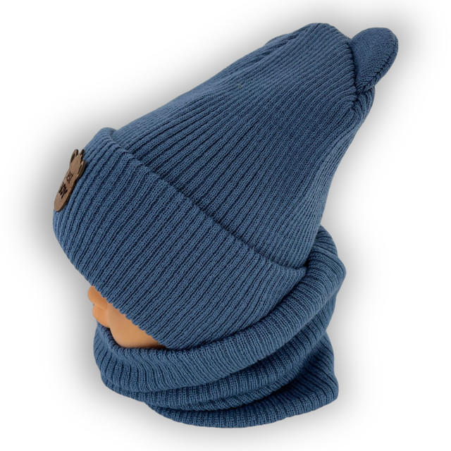 Детский комплект - шапка и шарф для девочки