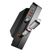 Baseus T-Space Series Для Tesla Cars USB Hub 2 USB + 1 Вихідна Станція Типу c з Висувним Кабелем 45 вт, фото 3
