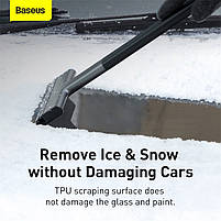Автомобільний Скребок для льоду Baseus Quick Clean Car Ice Scraper Black, фото 6