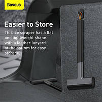Автомобільний Скребок для льоду Baseus Quick Clean Car Ice Scraper Black, фото 9