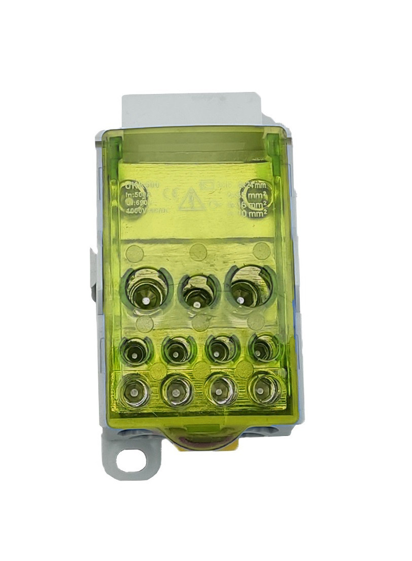 Розподільчий блок на DIN-рейку РБД500A жовтий Ny95504706