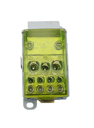 Розподільчий блок на DIN-рейку РБД500A жовтий Ny95504706, фото 1