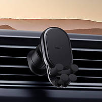 Тримач для телефону в машину Baseus Stable Gravitational Wireless Charging Car Mount Pro 15W Black, фото 5