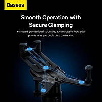 Тримач для телефону в машину Baseus Stable Gravitational Wireless Charging Car Mount Pro 15W Black, фото 4
