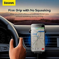 Тримач для телефону в машину Baseus Stable Gravitational Wireless Charging Car Mount Pro 15W Black, фото 7