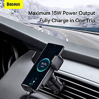 Автотримач з бездротовою зарядкою Baseus Wisdom Auto Alignment 15W, фото 5