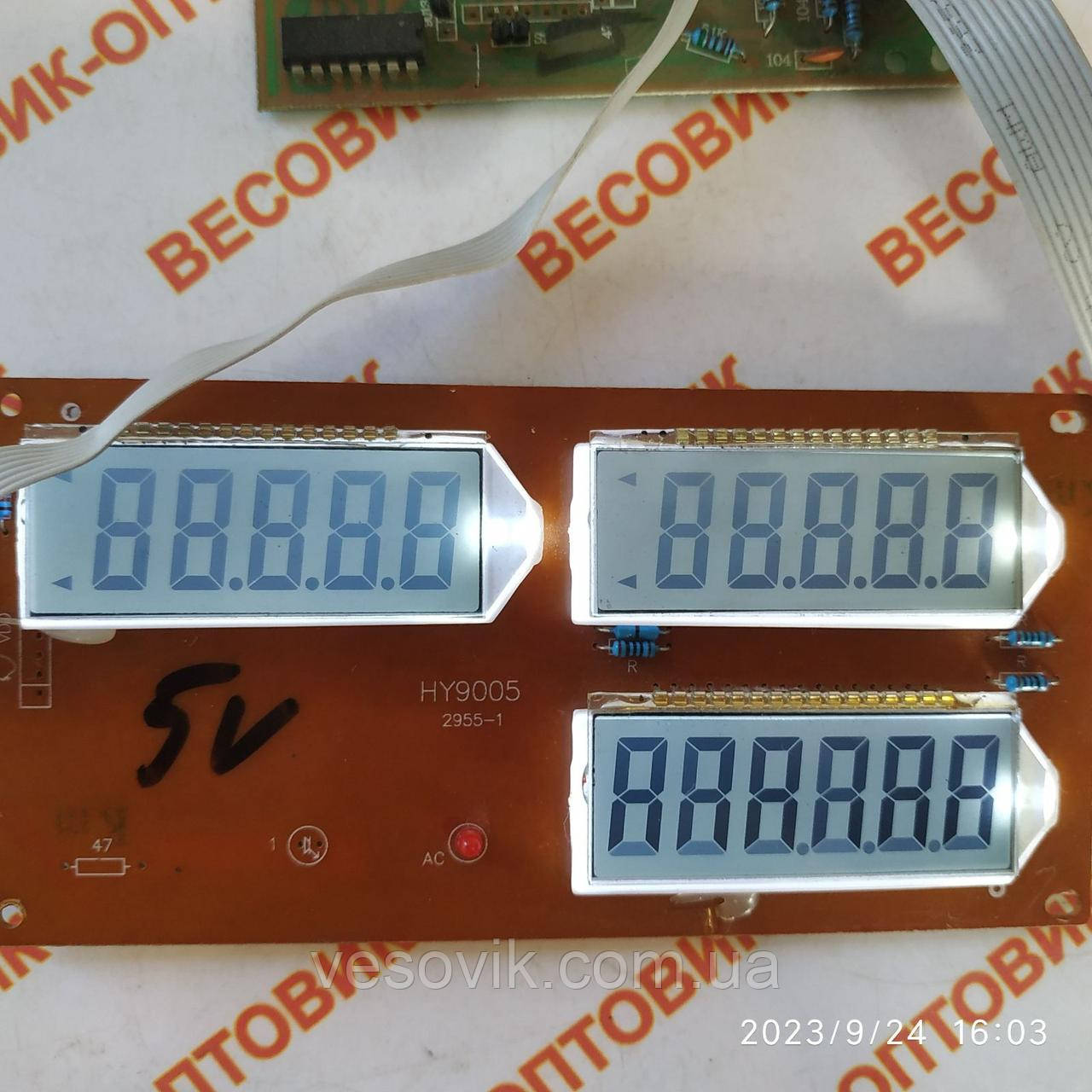 Плата индикации Олимп 5v HY9005 (аналог XC004 и LT-2585) для весов TCS-A,B,C,D и TCS-102А-D 150х74мм - фото 3 - id-p1968716338