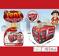 Дитячий ігровий намет будиночок «Пожежний автобус» 102 х 65 х 65 см, в сумці (668-62), фото 2