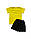 Комплект для дитячого садка (футболка-бавовна та чорні шорти-інтерлок), фото 4