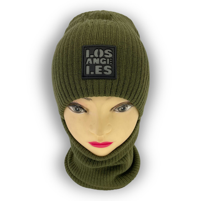 Детский комплект - шапка и шарф для девочки