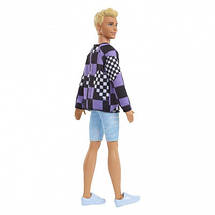 HBV25 Лялька Кен Модник32 см у светрі в клітинку Barbie, фото 3