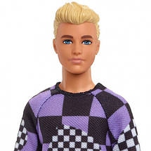 HBV25 Лялька Кен Модник32 см у светрі в клітинку Barbie, фото 4