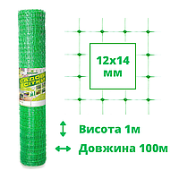 Садова сітка 12*14 пташка 1*100 метрів сітка пластикова для паркана