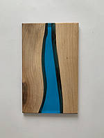 Дошка кухонна з дерева і епоксидної смоли, Розмір 20*30см