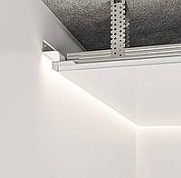 Тіньовий профіль 20 мм SVT-201 (2500 мм), з полицею для LED підсвітки