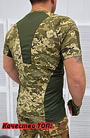 Армейская камуфляжная футболка со вставками, тактическая футболка пиксель для всу, FR5443