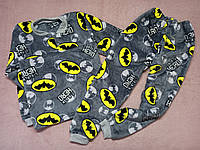 Детская махровая пижама для мальчика 110-116см Бетмен. Теплая пижама на мальчика