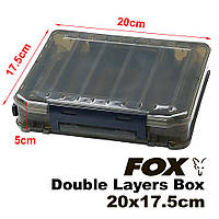 Коробка FOX Double Layers Box, 20*17.5*5cm, 256g, Dark Grey