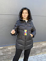 Жіноча зимова тепла коротка куртка пуховик