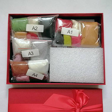 Іграшка брелок з вовни своїми руками, набір 4шт, фото 3