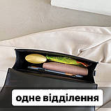 Дефект! Жіноча маленька класична сумка клатч на ланцюжку чорна, фото 7