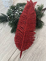 Лист папороті, червоний (10 штук), фото 2