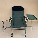 Посилене Крісло коропове зі столиком і підставкою для спінінга Carp Elektrostatyk FK5P ST/P Польща, фото 5