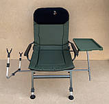 Посилене Крісло коропове зі столиком і підставкою для спінінга Carp Elektrostatyk FK5P ST/P Польща, фото 2
