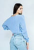 В'язаний жіночий кардиган на ґудзиках блакитного кольору 17082021 (2000000059495), фото 2