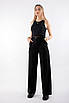 Брюки жіночі палаццо з резинкою чорні 030222 (2000000072333), фото 4