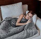 Електрична ковдра Malatec сіре 180x130см Польща 8817 електроодіяло, фото 2